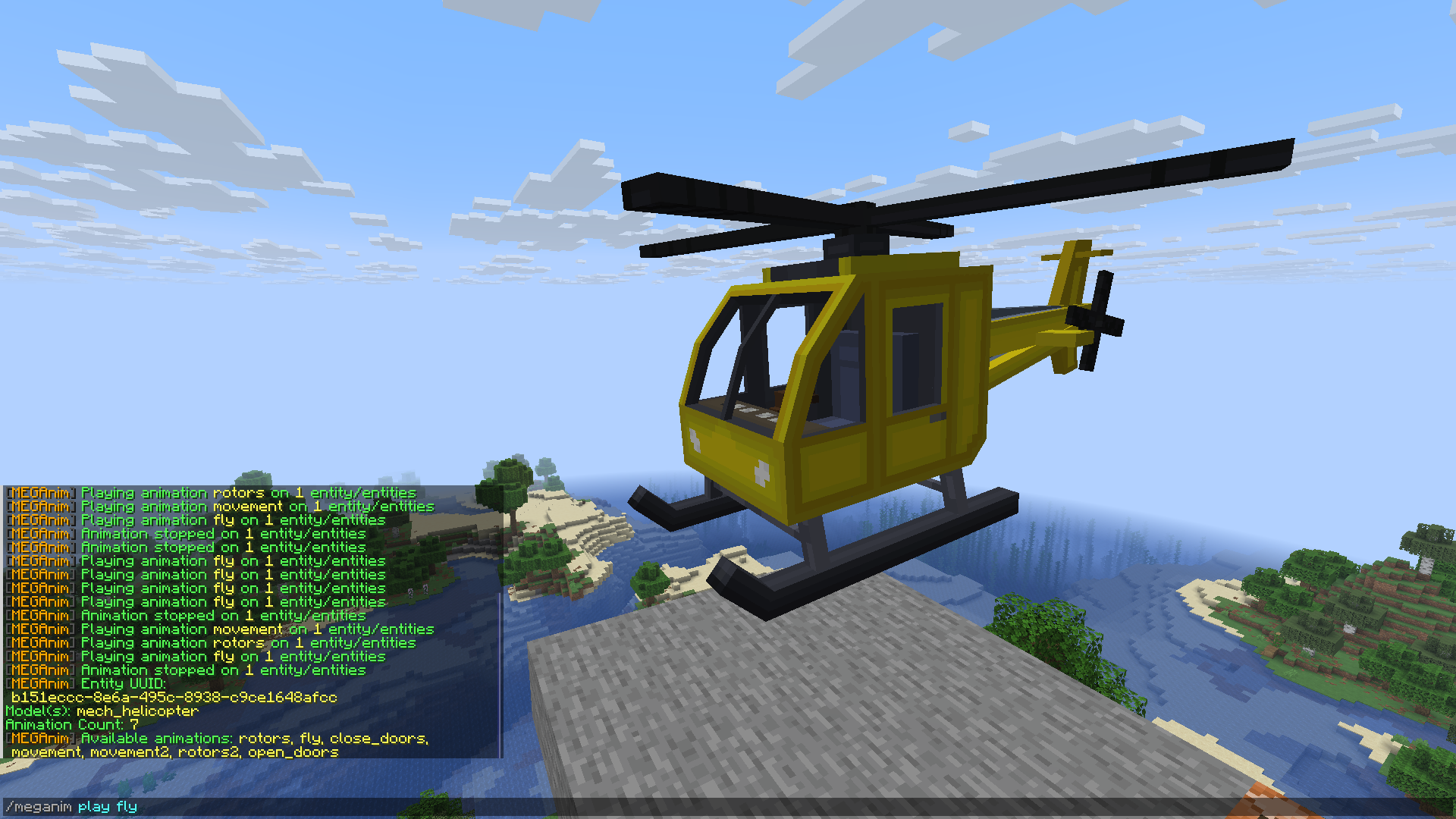 Mech Helicopter Flying Animation